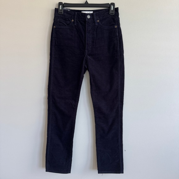 GAP Pants - Gap Vintage Slim High Rise Corduroy Pants Navy Blue Size 25 0R Stretch NWT